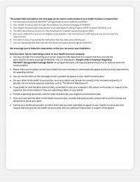 OGSIVEO Patient Sample Letter to Health Insurance Company