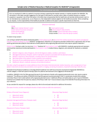 Sample Letter of Medical Necessity or Medical Exception for OGSIVEO