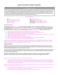Sample Letter of Appeal for OGSIVEO